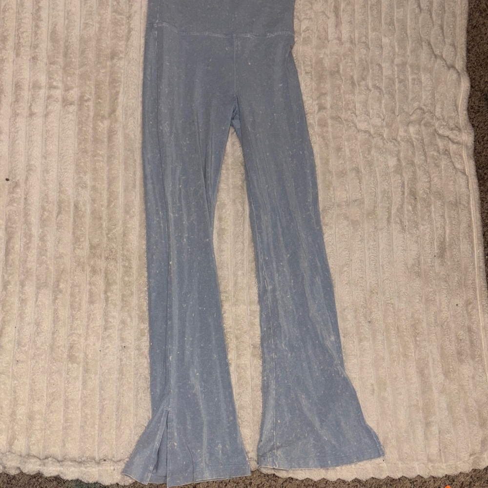 PINK Victoria's Secret Light Blue Flare Leggings
